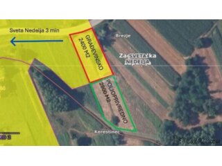 Sveta Nedelja-Brezje, građevinsko zemljište 2432 m2 sa anali