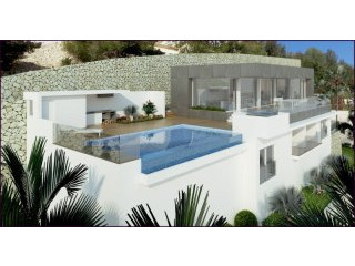 Modern design villa with panoramic sea..