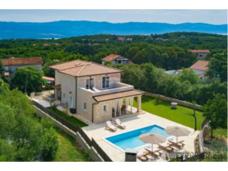 OTOK KRK-DOBRINJ moderna mediteranska kamena villa s bazenom