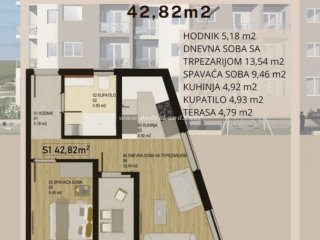 JEDNOSOBAN STAN U IZGRADNJI , BAR
