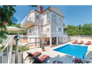 Istra, Rabac-okolica, mediteranska kuća s bazenom