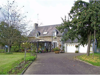 Residential Stone House With Attached..