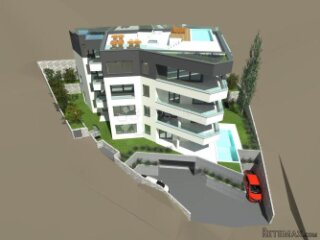 Apartman u izgradnji, s prostranom terasom, u blizini plaže