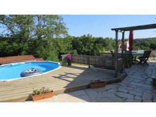 Character country house and a pool with..