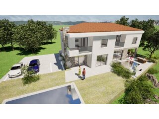 Moderna dvojna villa s bazenom