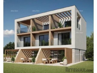 Medulin, Moderni troetažni apartman s pogledom na more, tri..