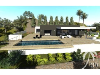 Modern villa project on a plot of 864 m2, with sea views...
