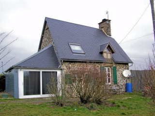 Small Country Stone House With Stone..