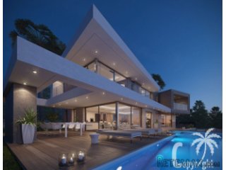 This contemporary villa with a surface area of less than..