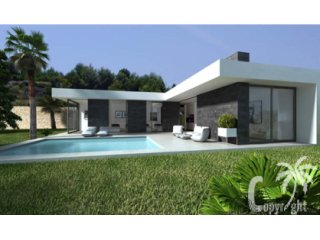 This modern design villa has a plot of 900 m² near..
