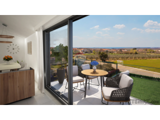 Poreč okolica – 2S+DB stan s pogledom na more, 78 m²