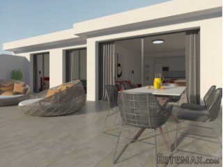 This development of apartments is located in a quiet area..