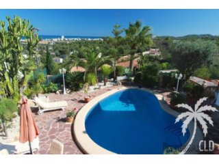 Villa with sea view located in Javea, Costa Blanca. Covered..