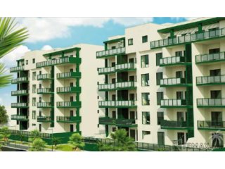 The residential complex consists of communal swimming..