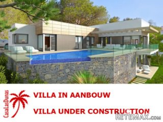 Modern Design villa under construction on a corner plot..