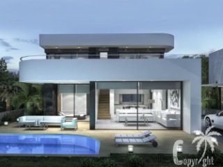 Modern villa designed by a renowned architect in a small..
