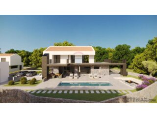 OTOK KRK, MALINSKA moderna villa sa okućnicom i bazenom