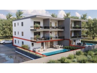 Istra,Novigrad-Stan u prizemlju s bazenom