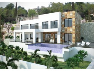 Modern luxury villa with panoramic sea..