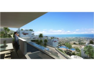 Högt beläget i Benalmadena med fantastisk utsikt över hav oc..