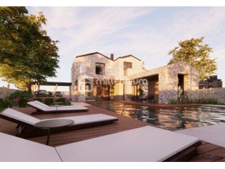 Otok Krk, Garica, projekt - kamena vila s bazenom