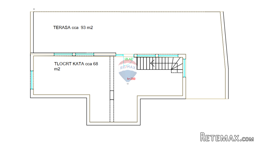 Rovinj, veliki uredski prostor + stan + terasa