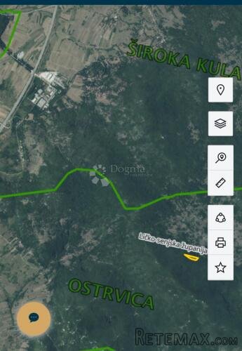 GOSPIĆ-OSTRVICA POLJOPRIVREDNO 7200 m2 - 2