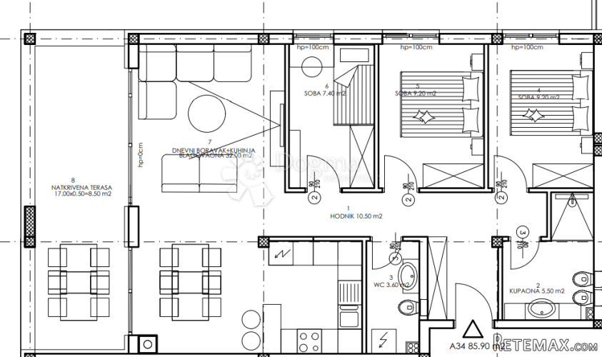 Novogradnja Veli Vrh - 4. kat, 86 m2 (A34) - 3