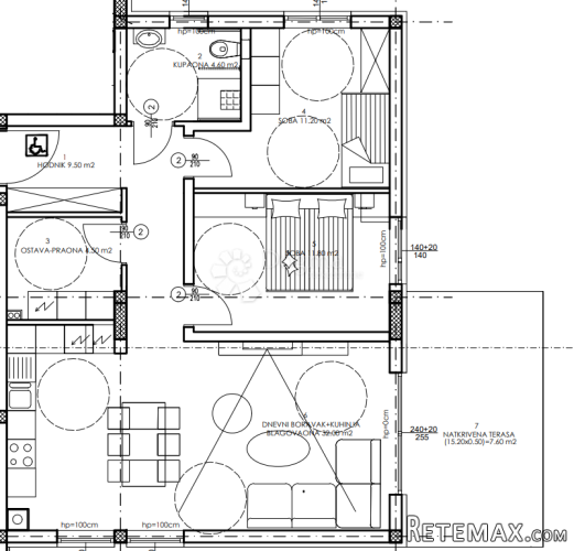 Novogradnja Veli Vrh - 3. kat, 81 m2 (A31) - 2
