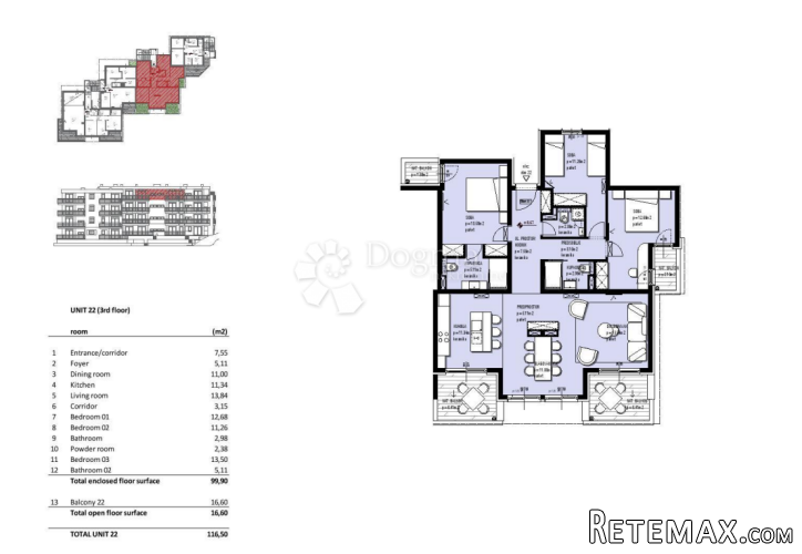 S22 - PENTHOUSE U NOVOGRADNJI SA NEOMETANIM POGLEDOM NA MORE - 3