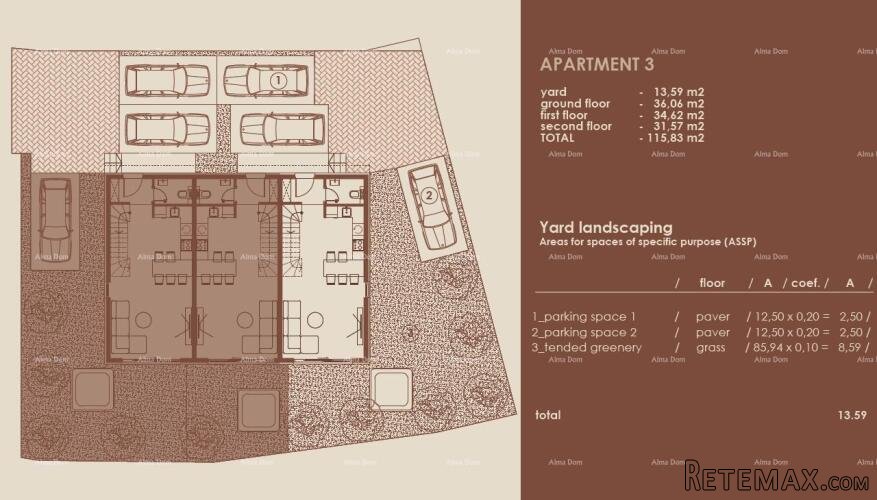 Medulin, Moderni troetažni apartman s pogledom na more, A3 - 5