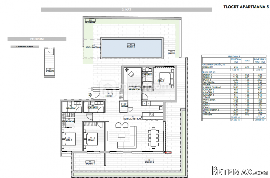Opatija, luksuzni stan, 3s+db, 200m2, pogled na more - 2