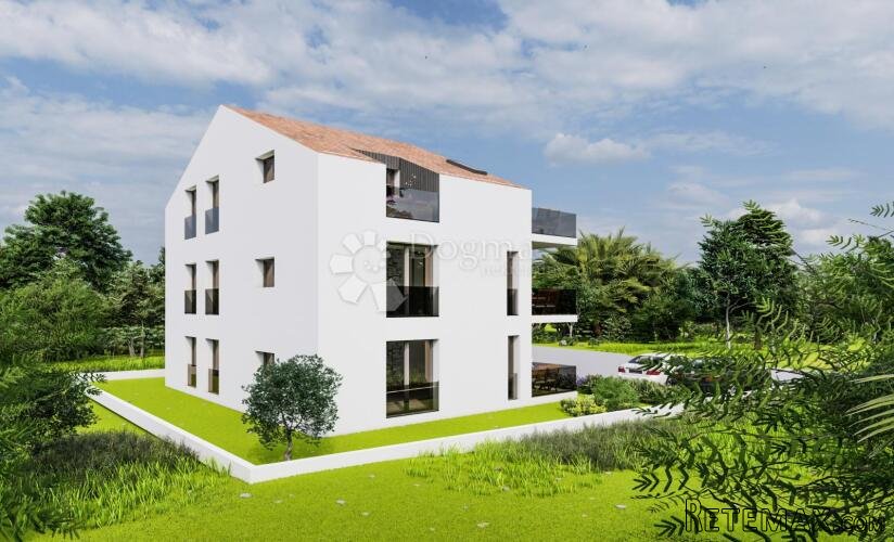 Vrsi - luksuzni trosobni apartman 100m od mora, 1.kat