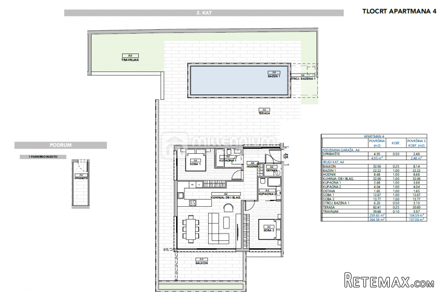 Opatija, luksuzni stan, 2s+db, 137.06m2, pogled na more - 2