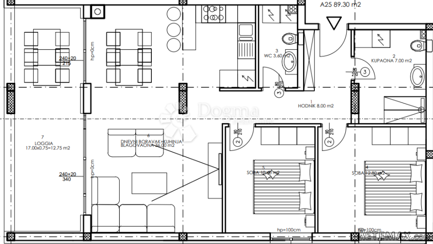 Novogradnja Veli Vrh - 3. kat, 90 m2 (A25) - 3