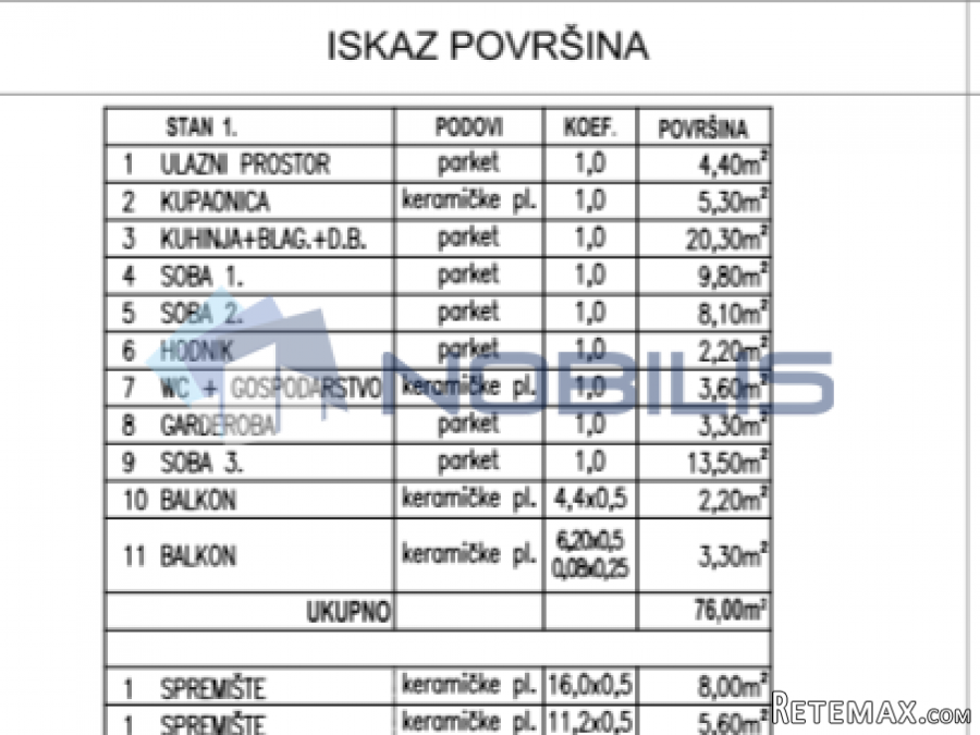 Varaždin, centar, trosobni stan 89.60 m2, prizemlje - 10