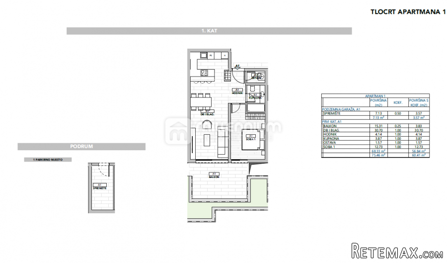 Opatija, luksuzni stan, 1s+db, 60.41m2, pogled na more - 2