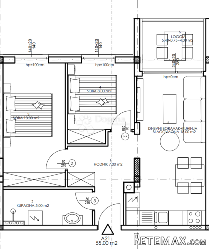 Novogradnja Veli Vrh - 2. kat, 55 m2 (A21) - 3