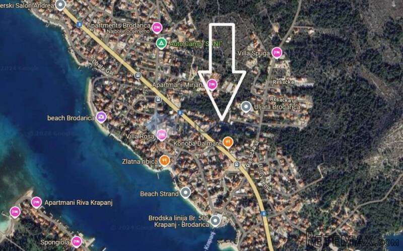 Šibenik, Brodarica, građevinsko zemljište 2223 m2 - 2
