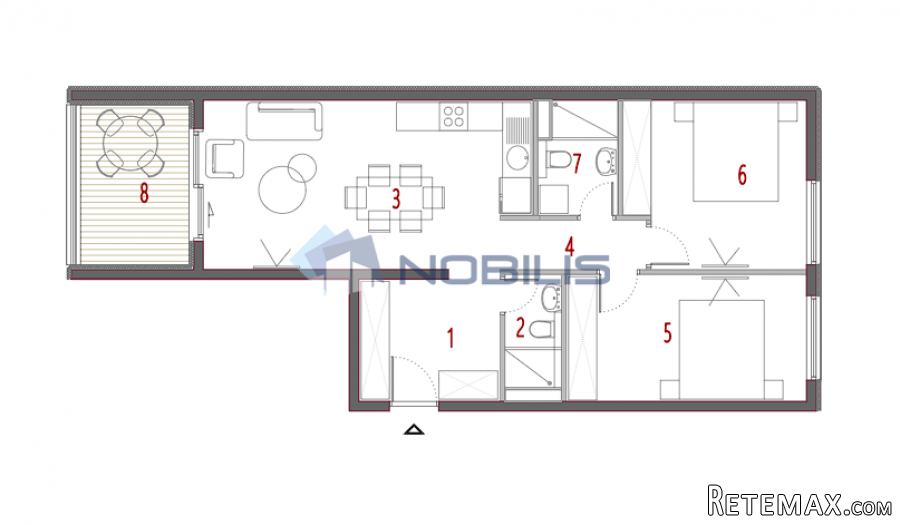 TOP PONUDA! Split, Trogir, Seget, dvosoban stan, 75.21m2..
