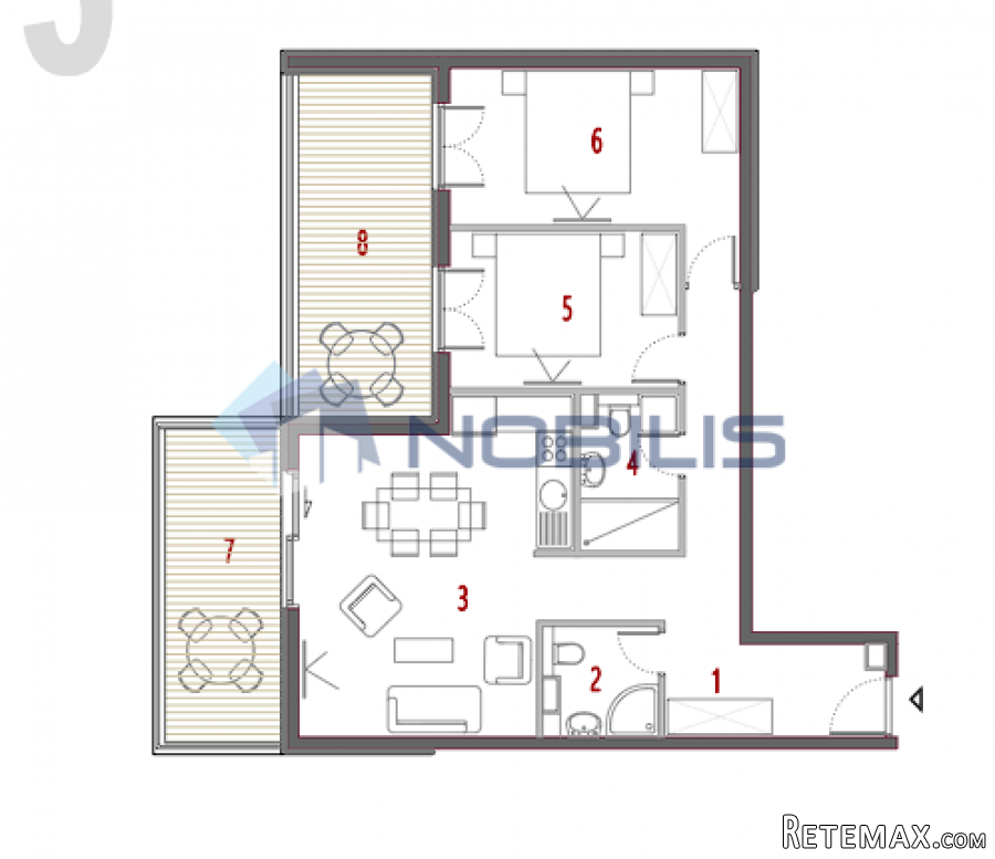 TOP PONUDA! Split, Trogir, Seget, dvosoban stan, 88.15 m2..