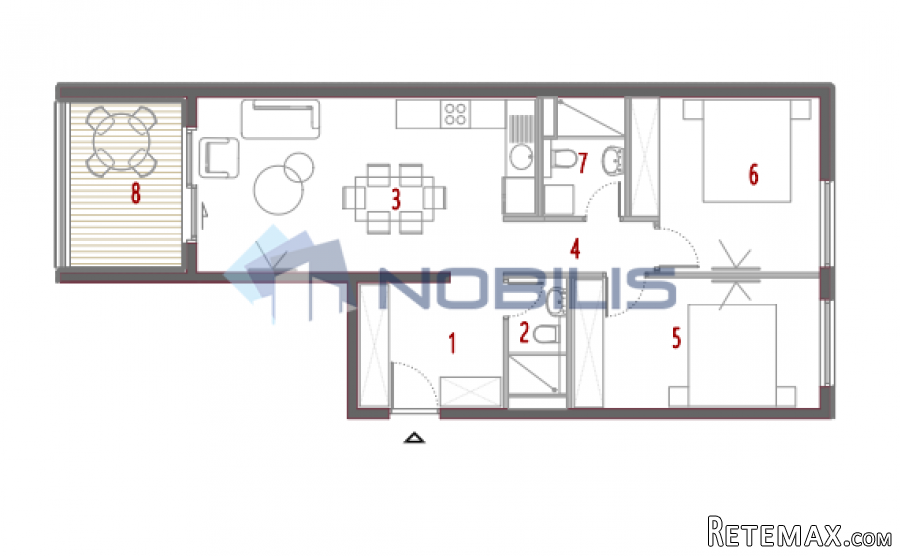 TOP PONUDA! Split, Trogir, Seget, dvosoban stan, 75.21m2..