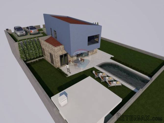 Istra, Višnjan, okolica građevinsko zemljište sa projektom - 2