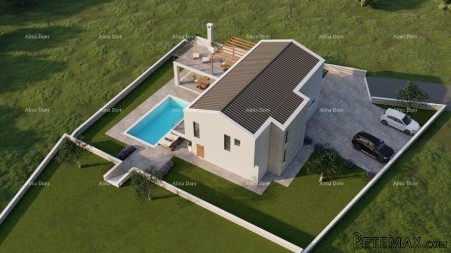 Građevinsko zemljište s projektom vile s bazenom, Rebići. - 4