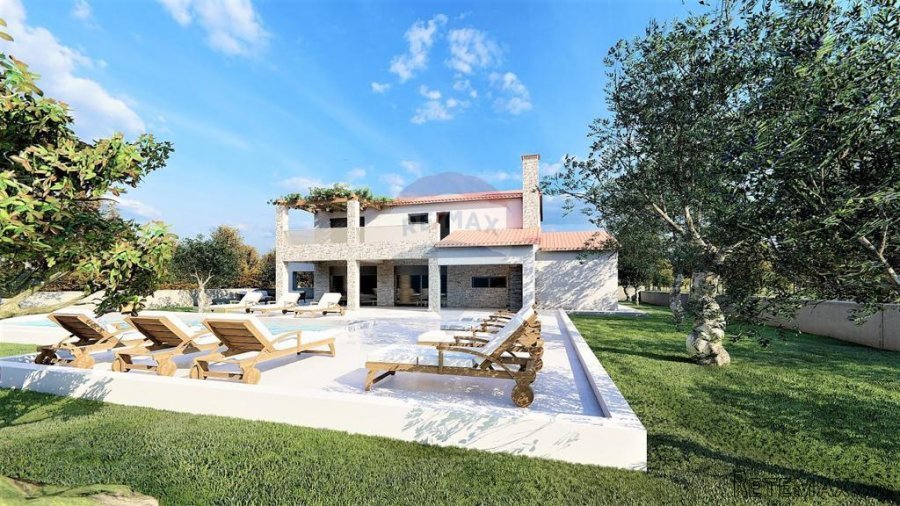 Istra, Kaštelir , projekt predivne kamene vile sa pogledom n - 2