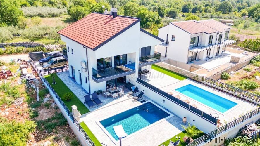 Prekrasna kuća s pogledom na more i bazenom! Malinska - 2