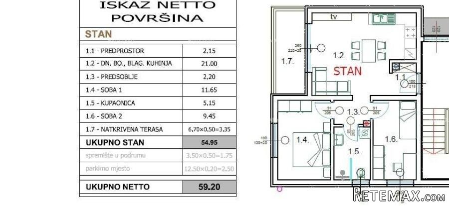 Prodaja- Moderni stan u Puli, idealan za obitelj. 200m od.. - 2
