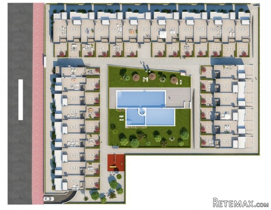 Es un complejo de 56 apartamentos adosados de 2 y 3.. - 3
