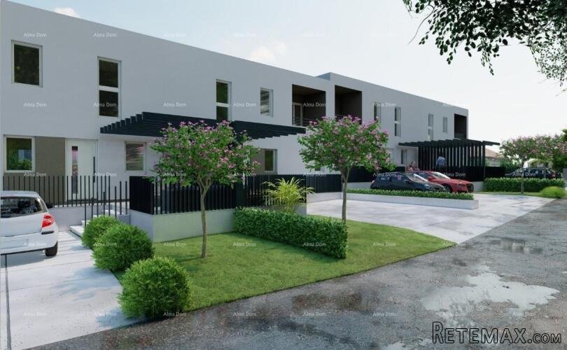 POREČ - Moderna dvojna kuća s dvorištem (Kuća A)