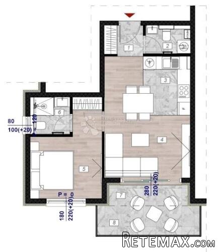 POVLJANA, STAN S12, 50,80 m²